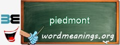 WordMeaning blackboard for piedmont